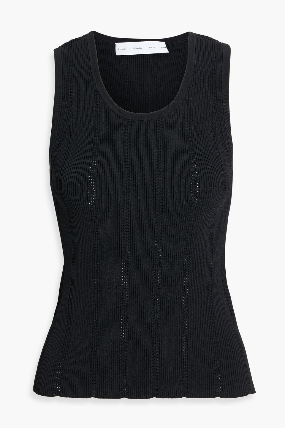 Proenza Schouler Perry Pointelle-knit Top In Black