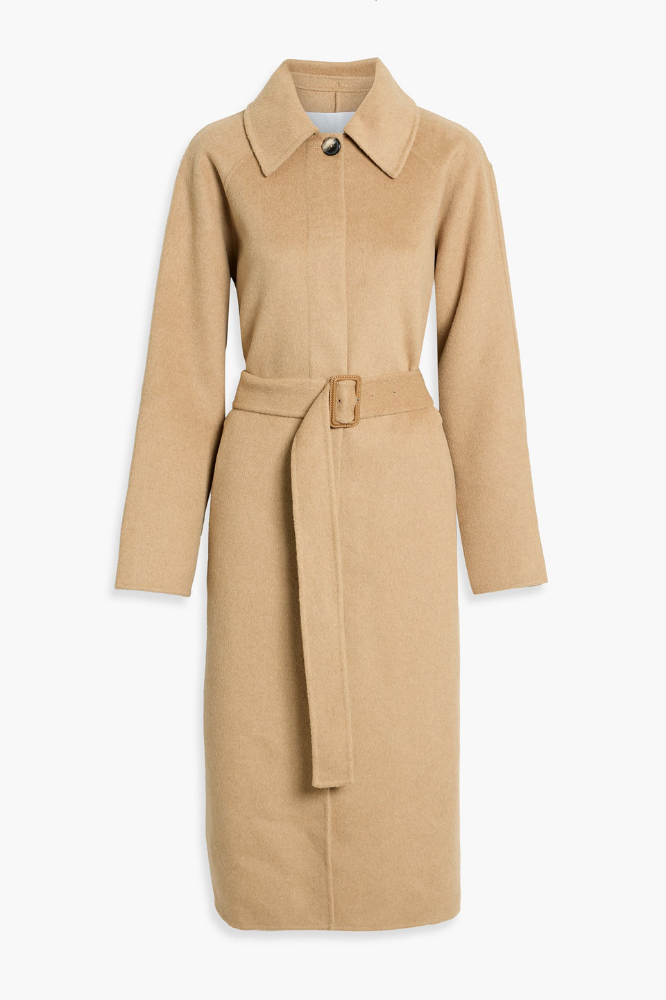Proenza Schouler Juliette Belted Wool-blend Coat In Brown