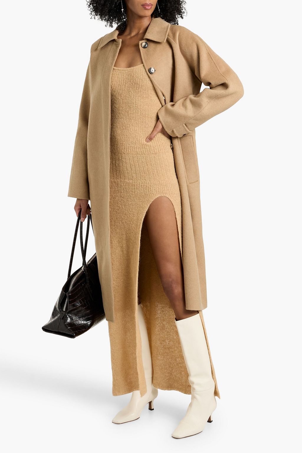 PROENZA SCHOULER PSWL Juliette belted wool-blend coat | THE OUTNET