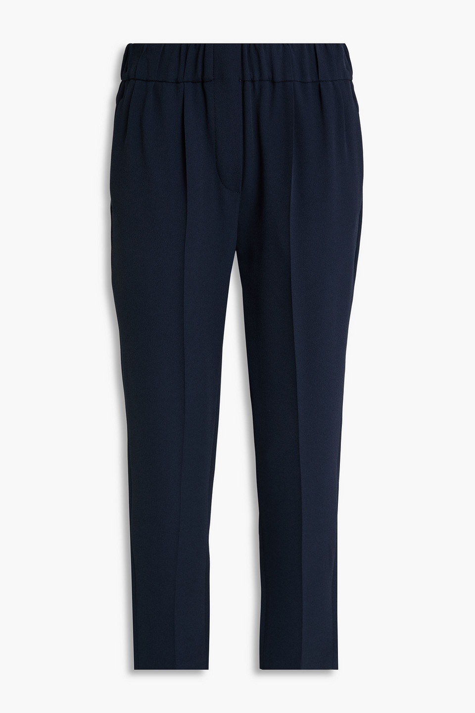 brunello cucinelli - crepe tapered pants - blue - it 36
