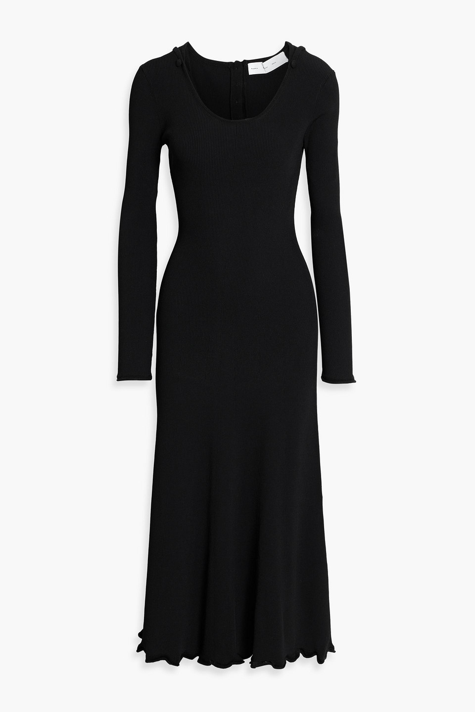 Proenza Schouler Elie Ribbed-knit Midi Dress In Black