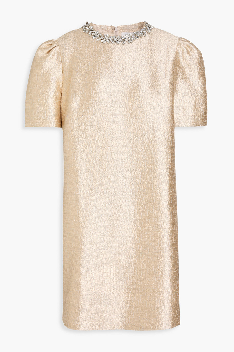 zimmermann - crystal-embellished metallic jacquard mini dress - metallic - 00
