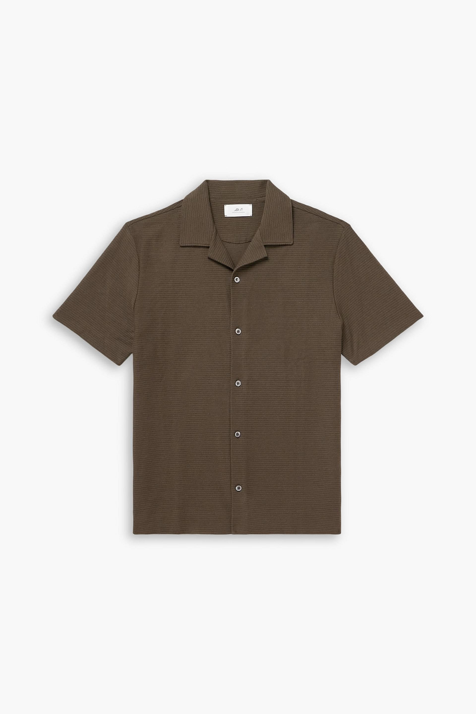 mr p. - ribbed cotton-jersey shirt - green - s