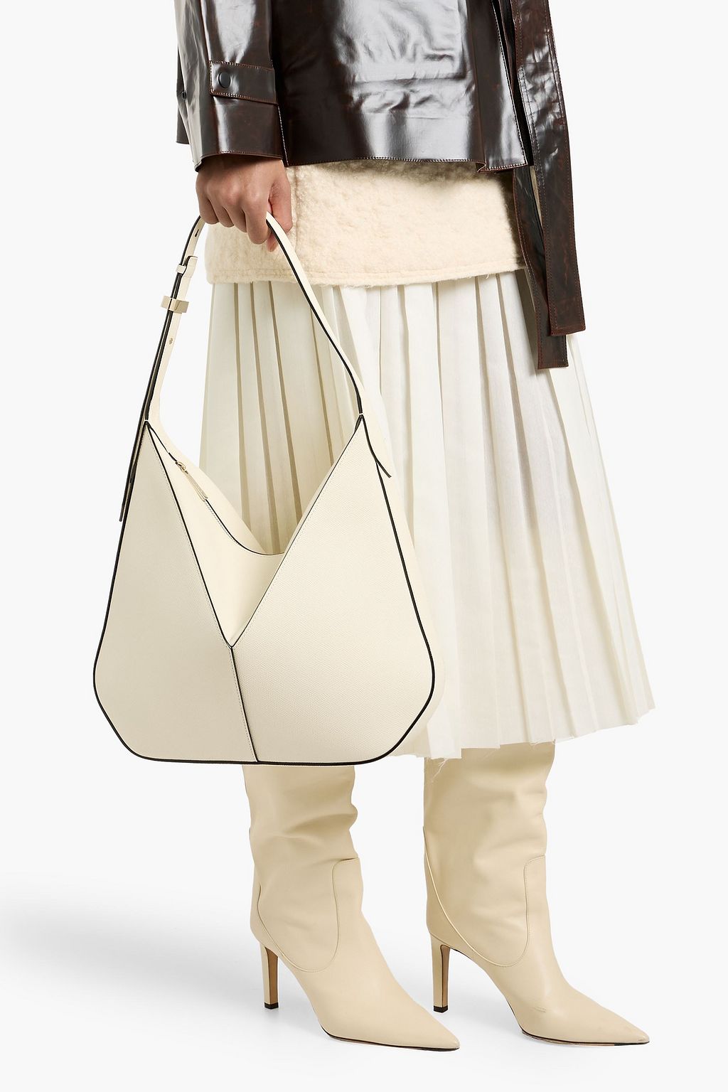 VALEXTRA Vivi pebbled-leather shoulder bag | THE OUTNET