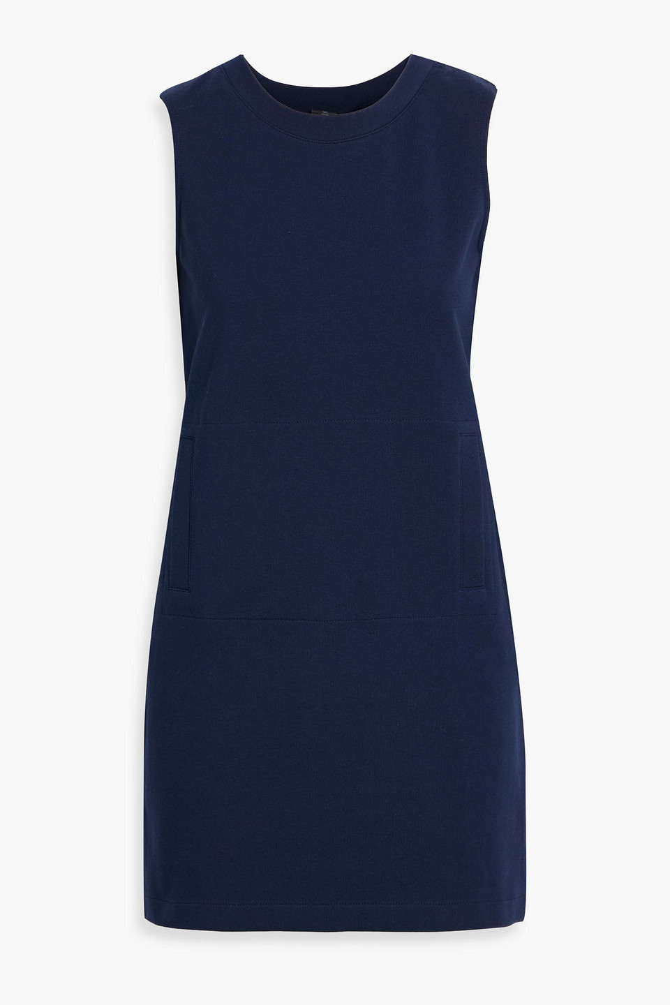 Norma Kamali French Cotton-blend Mini Dress In Blue