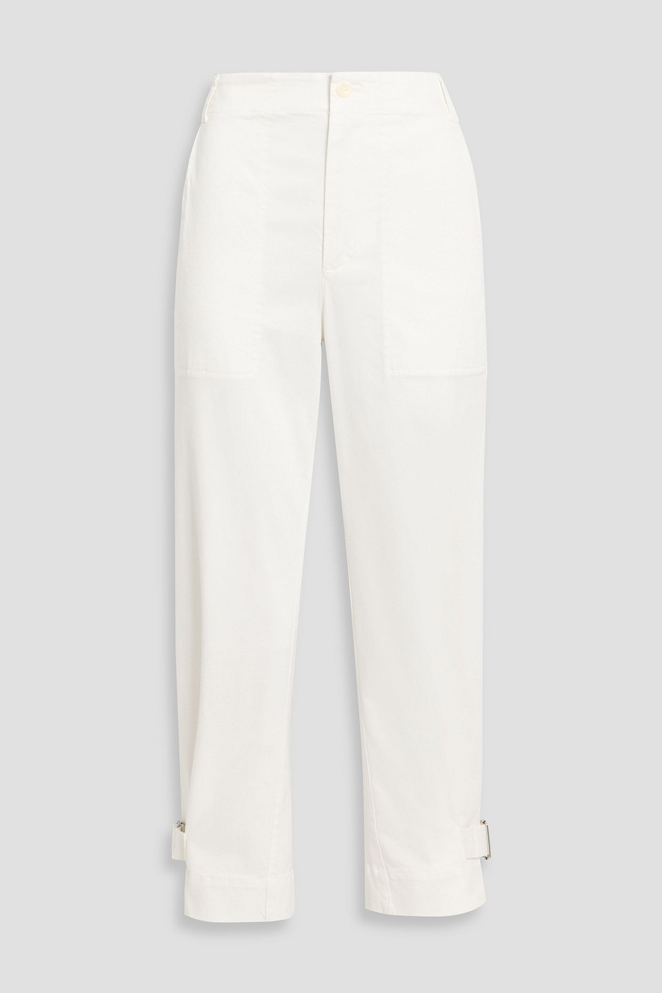 proenza schouler - kay cotton-blend gabardine tapered pants - white - us 8