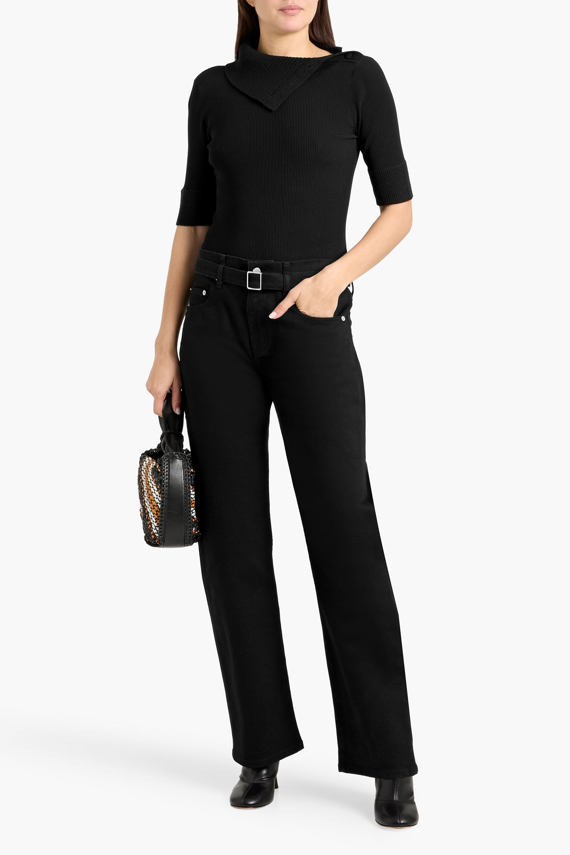 Proenza Schouler Ellsworth belted high-rise straight-leg jeans