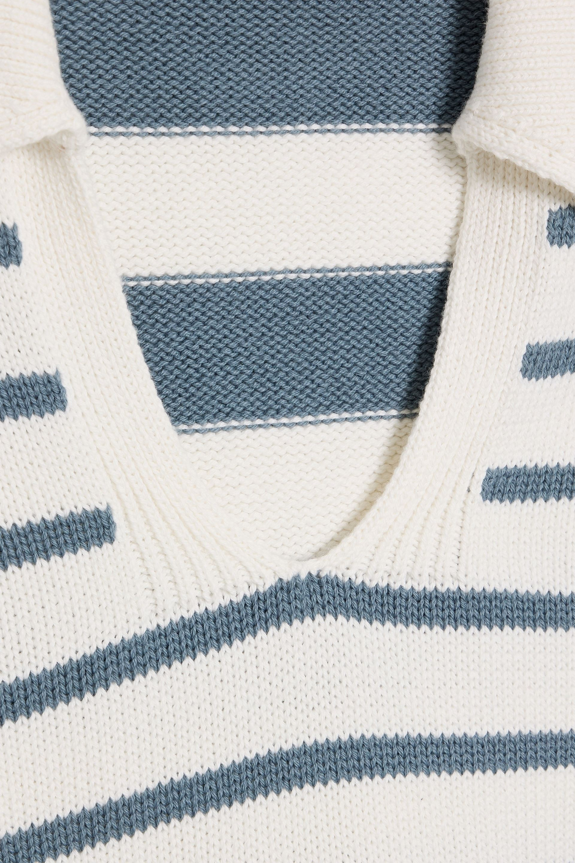 Proenza Schouler Murphy striped cotton and cashmere-blend polo sweater thumbnail