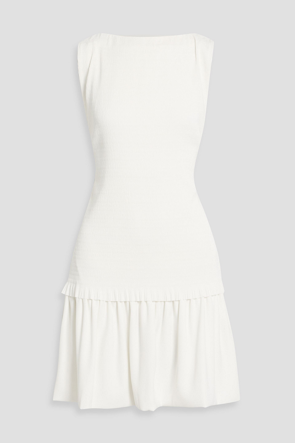 Proenza Schouler Martine Convertible Plissé-crepe Mini Dress In White