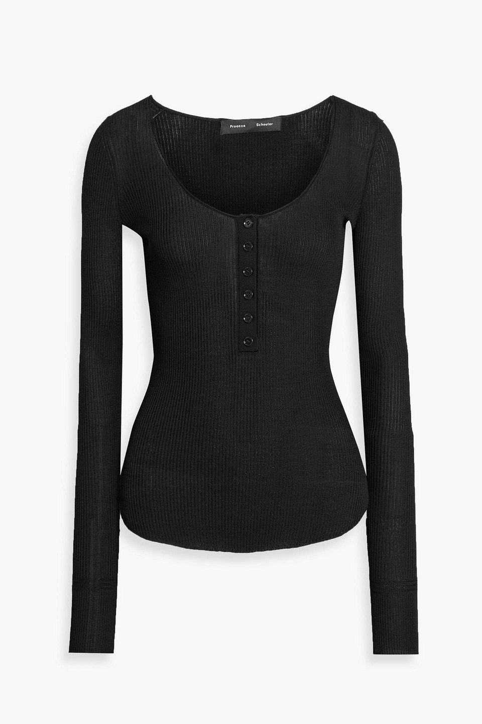 Proenza Schouler Boyd Ribbed-knit Sweater In Black