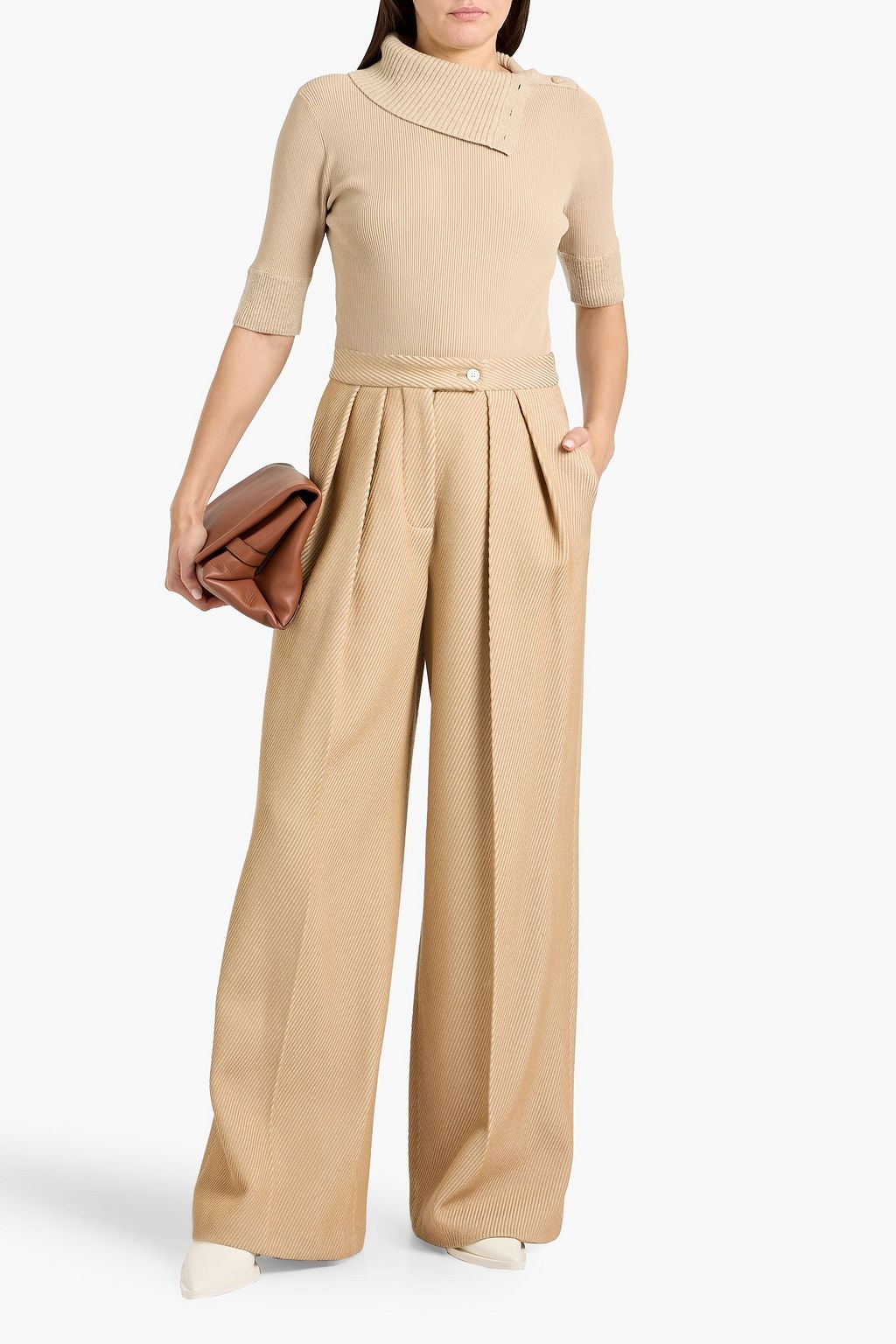 PROENZA SCHOULER Daxton button-detailed ribbed-knit turtleneck