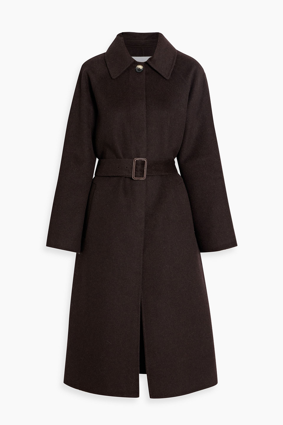 Proenza Schouler Juliette Belted Wool-blend Felt Coat In Brown
