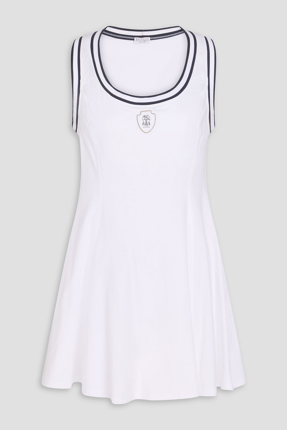 Brunello Cucinelli Cotton-jersey Mini Dress In White