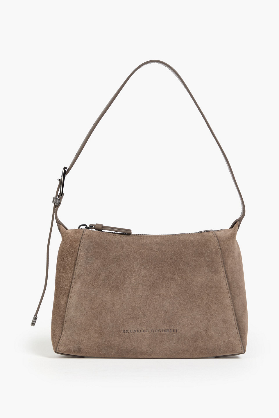 brunello cucinelli - nubuck shoulder bag - neutral - onesize