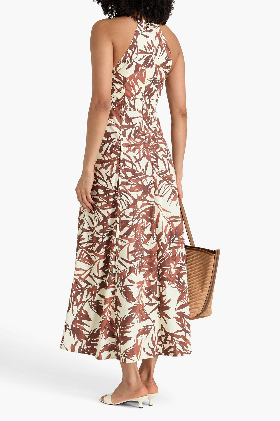  Brunello Cucinelli - Maxikleid Aus Baumwollpopeline Mit Print - Weiß - Xxs 