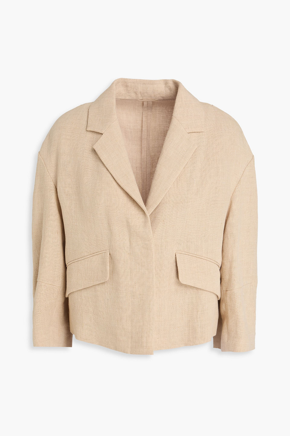 Brunello Cucinelli Linen Blazer In Sand