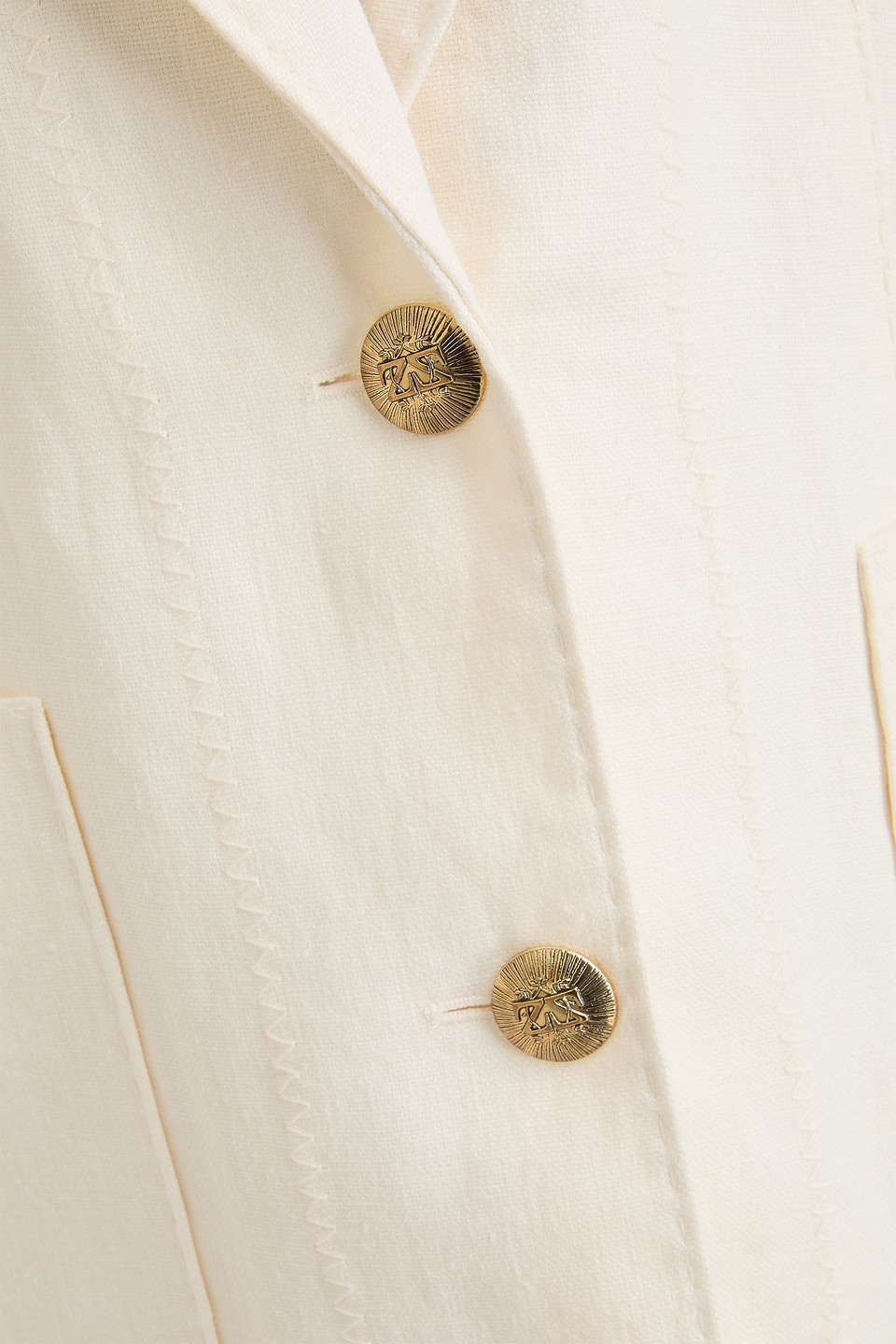 Zimmermann Single-breasted Blazer In White