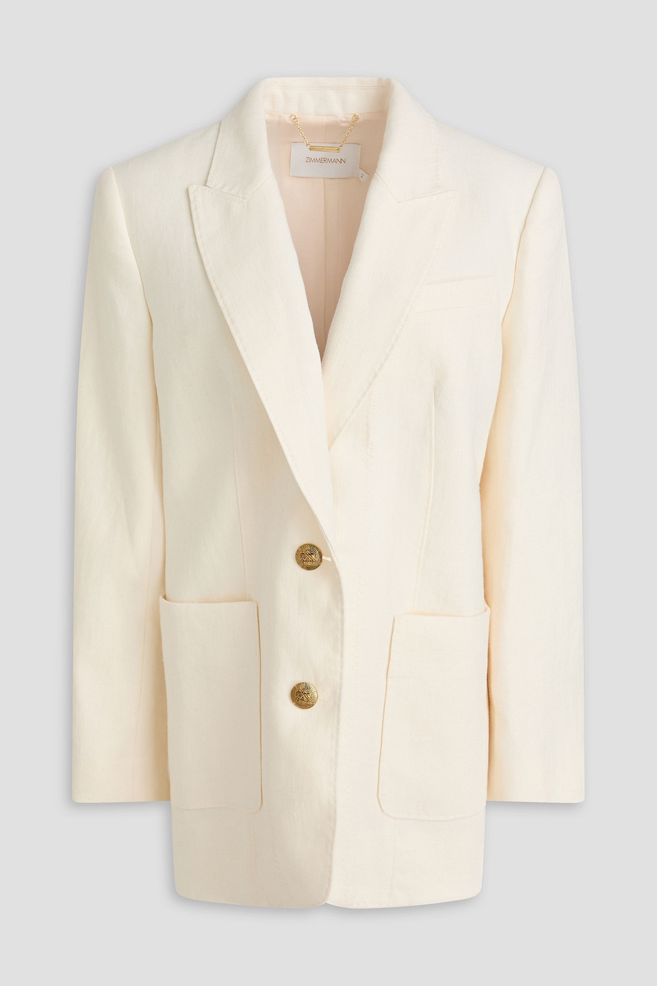 Zimmermann Linen Blazer In White