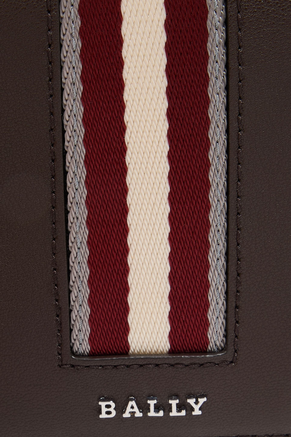  Bally - Striped Leather Wallet - Brown - Onesize 