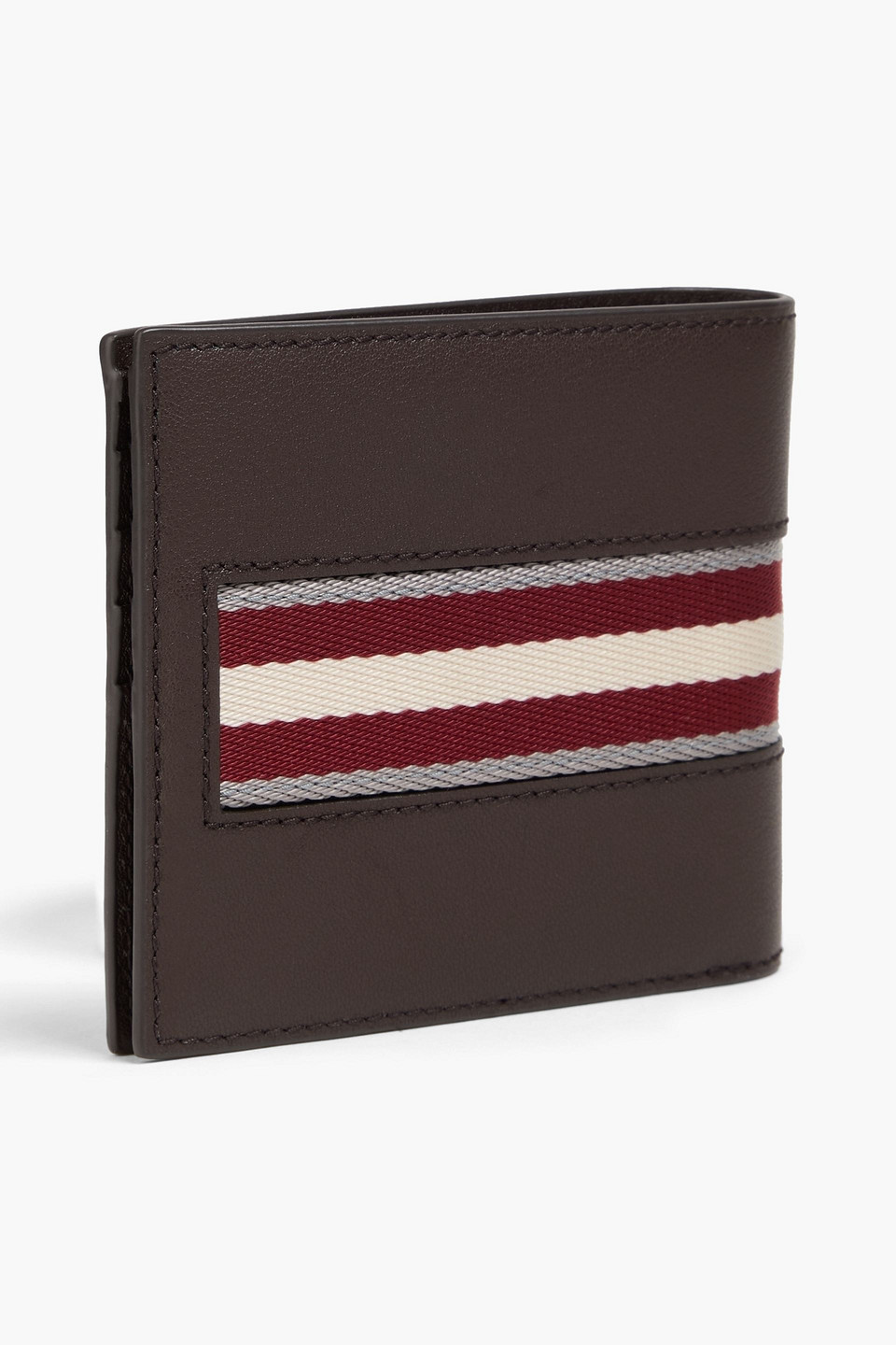  Bally - Striped Leather Wallet - Brown - Onesize 