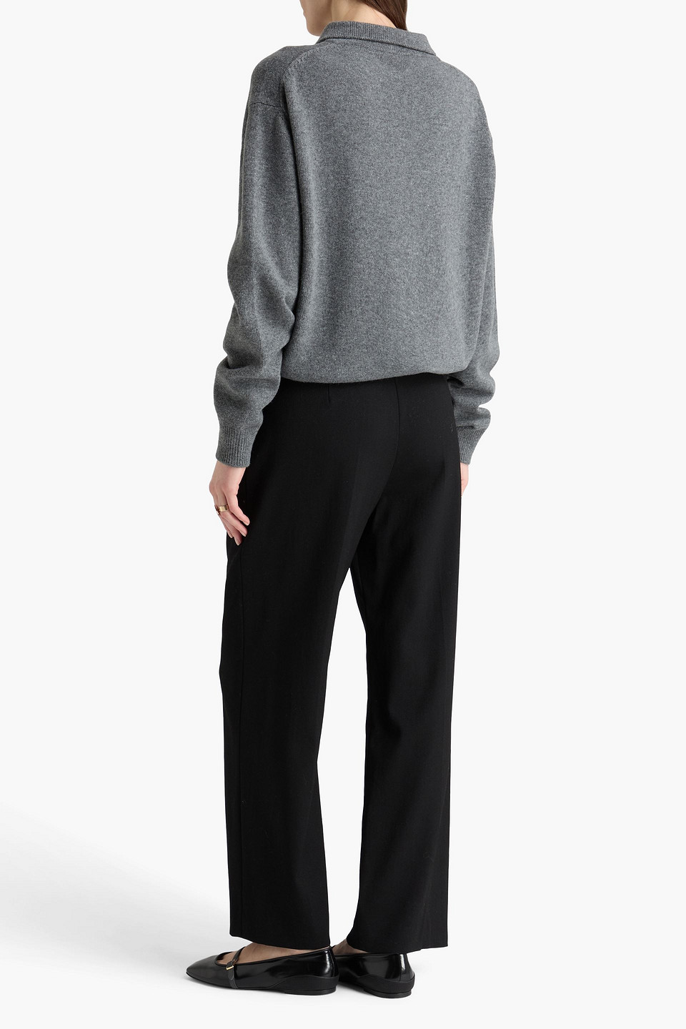  Le 17 Septembre - Pullover Aus Metallic-strick Mit Polokragen - Grau - Fr 36 