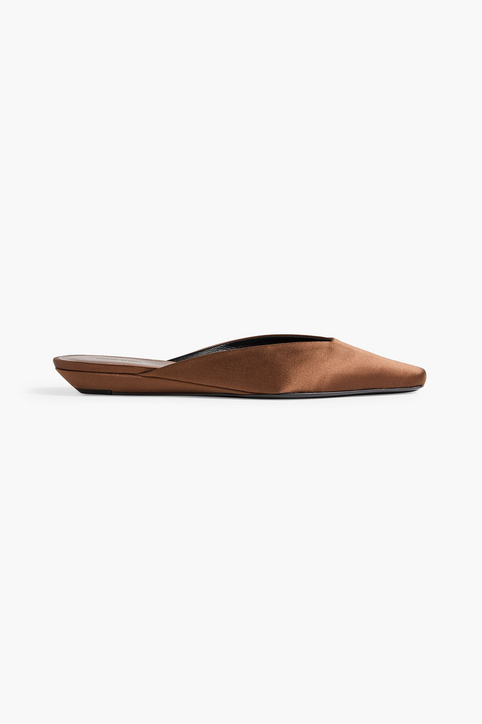 loulou de saison - petros satin slippers - brown - eu 35