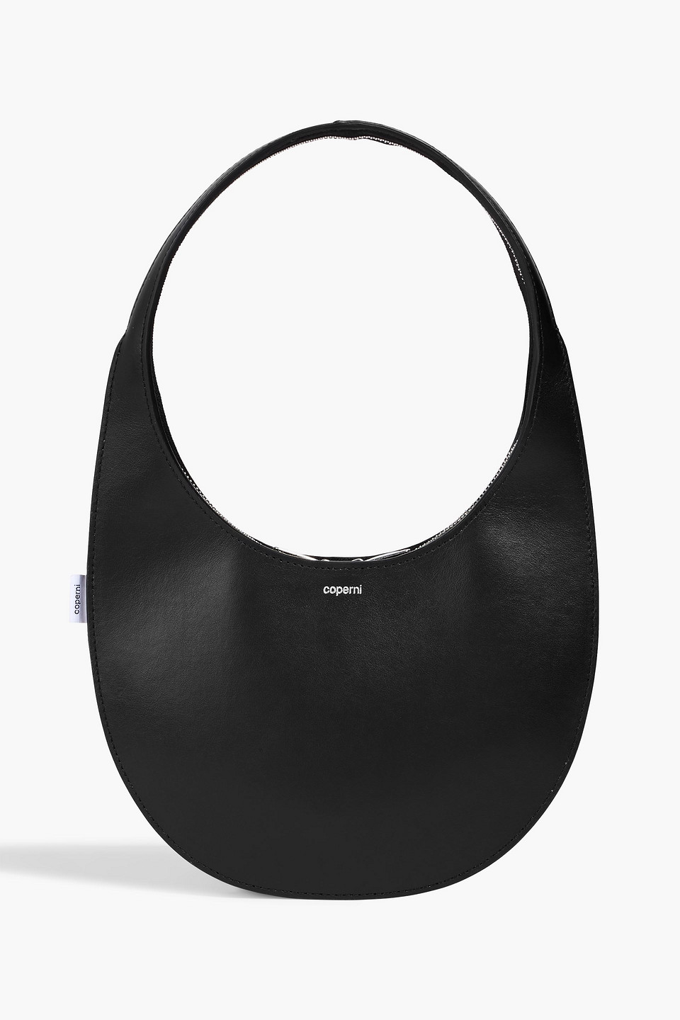 Coperni Double Mini Swipe Leather Tote In Black