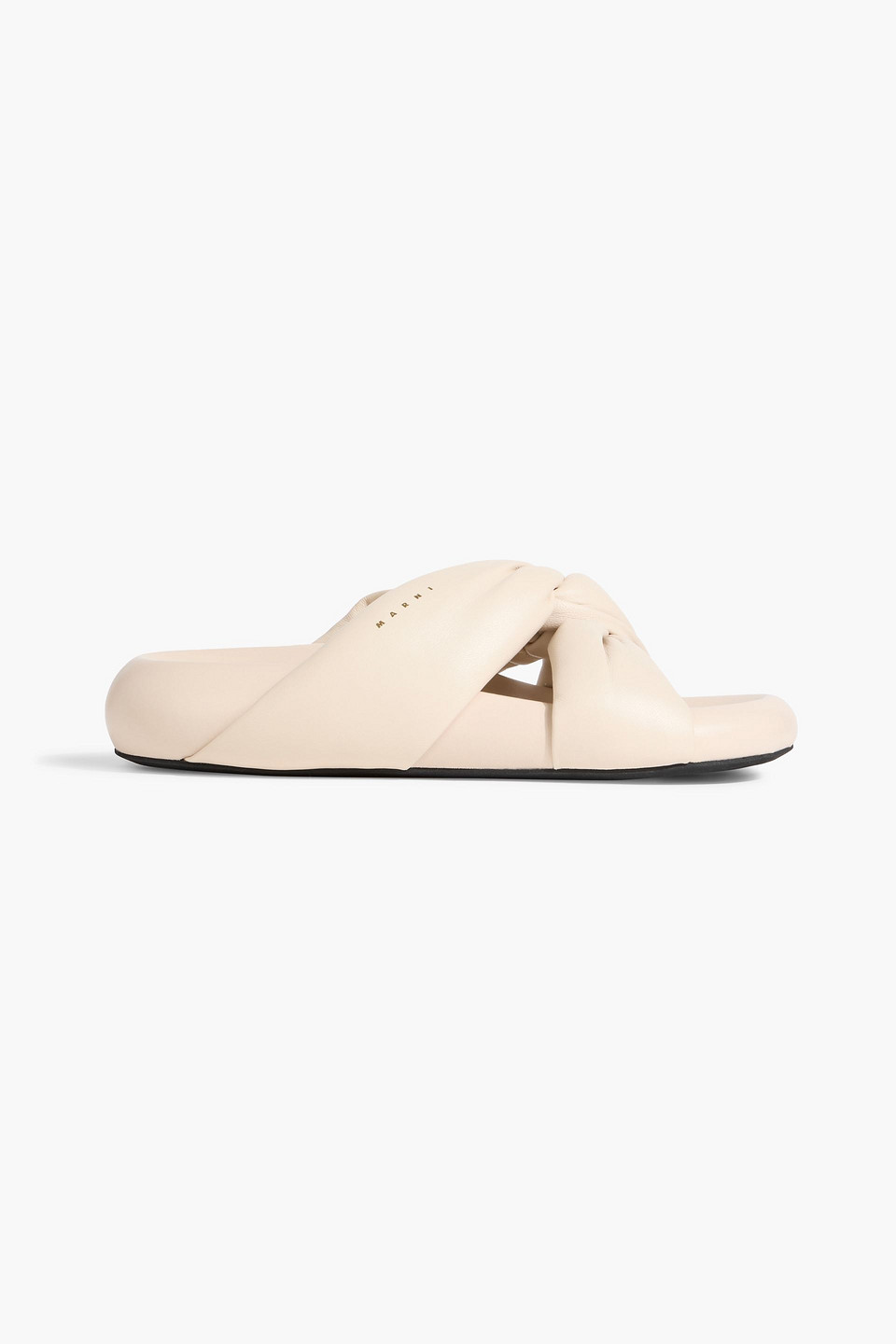 marni - twisted leather sandals - pink - eu 36