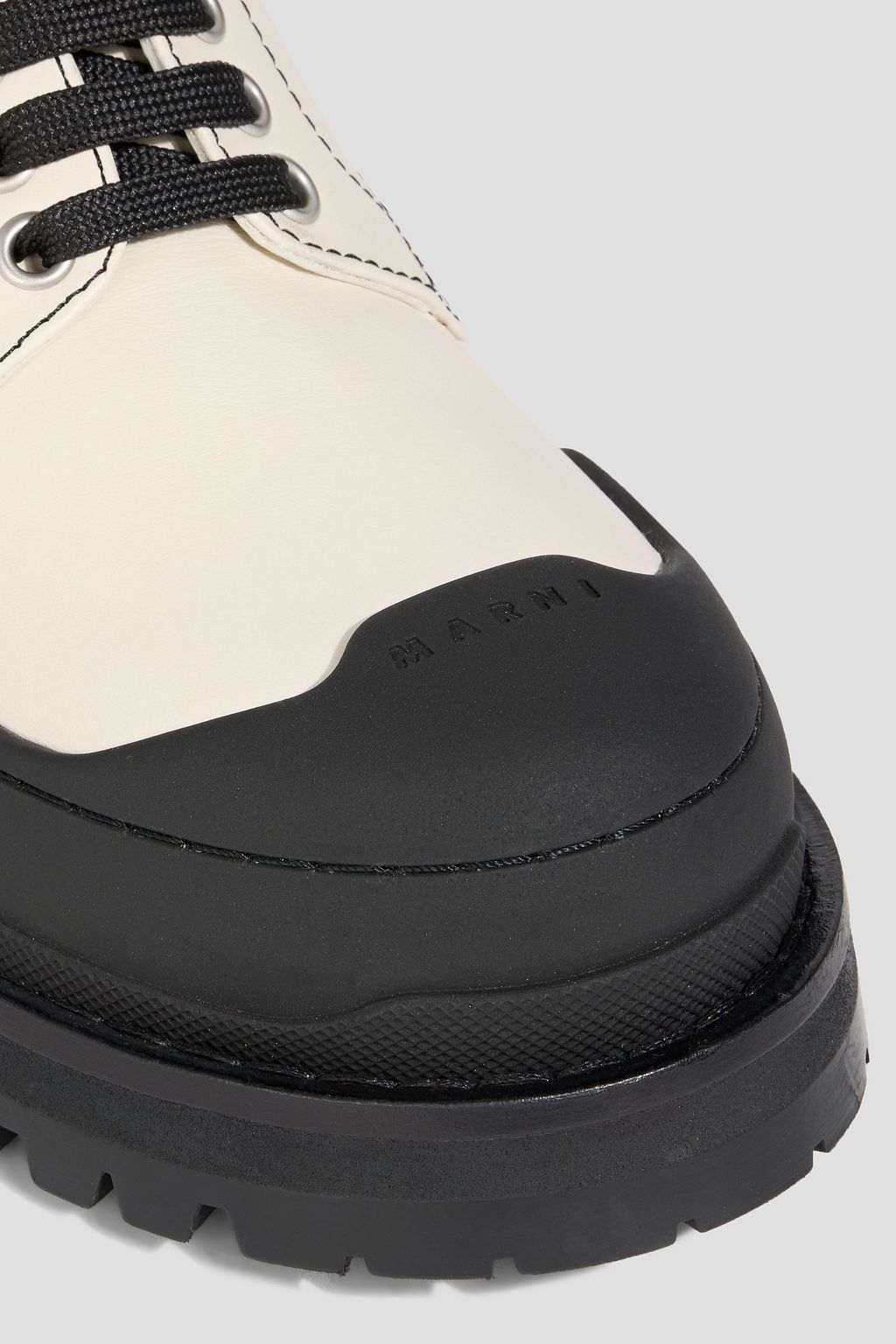 MARNI Dada Army rubber-trimmed leather brogues | THE OUTNET