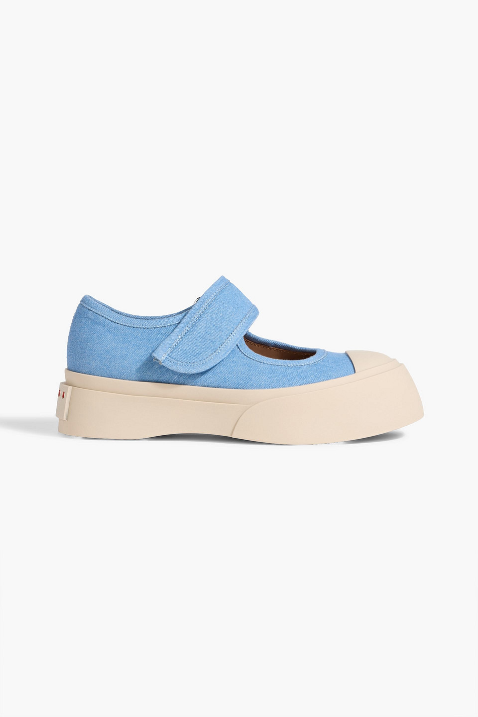 Marni Pablo Denim Platform Sneakers In Blue