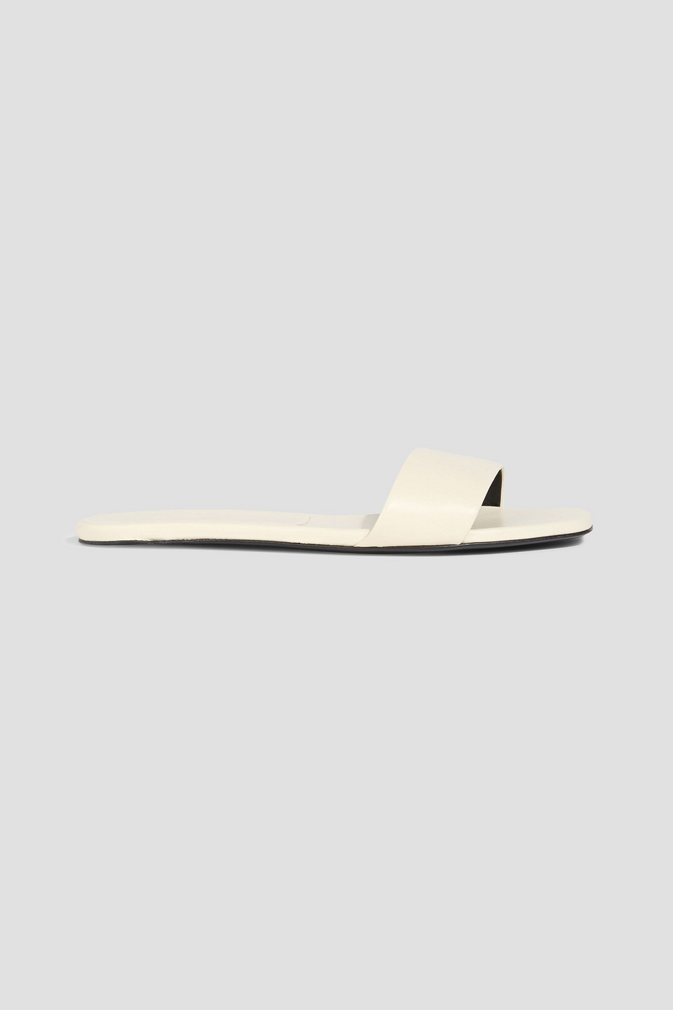 Loulou De Saison Dina Leather Slides In White