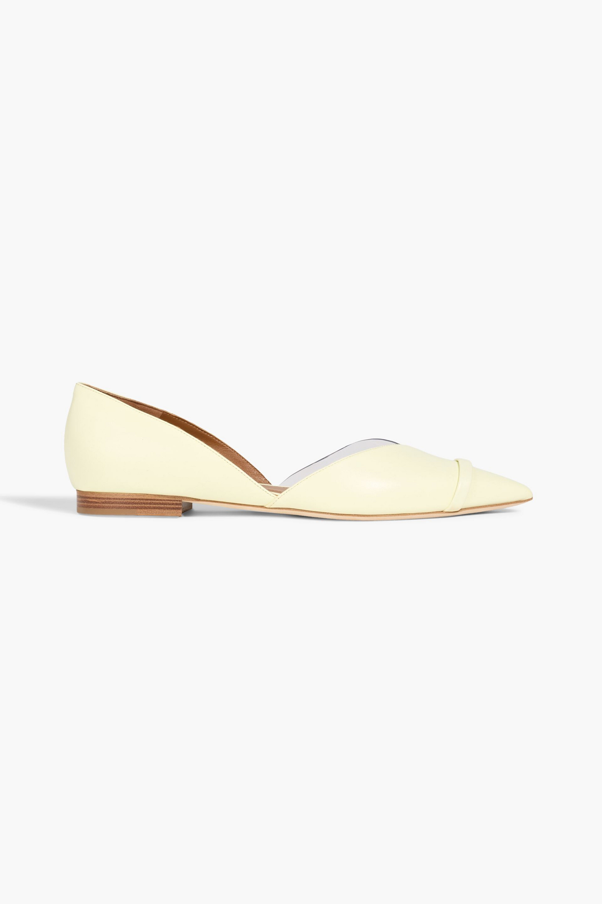 Malone Souliers Hurley PVC and leather point-toe flats