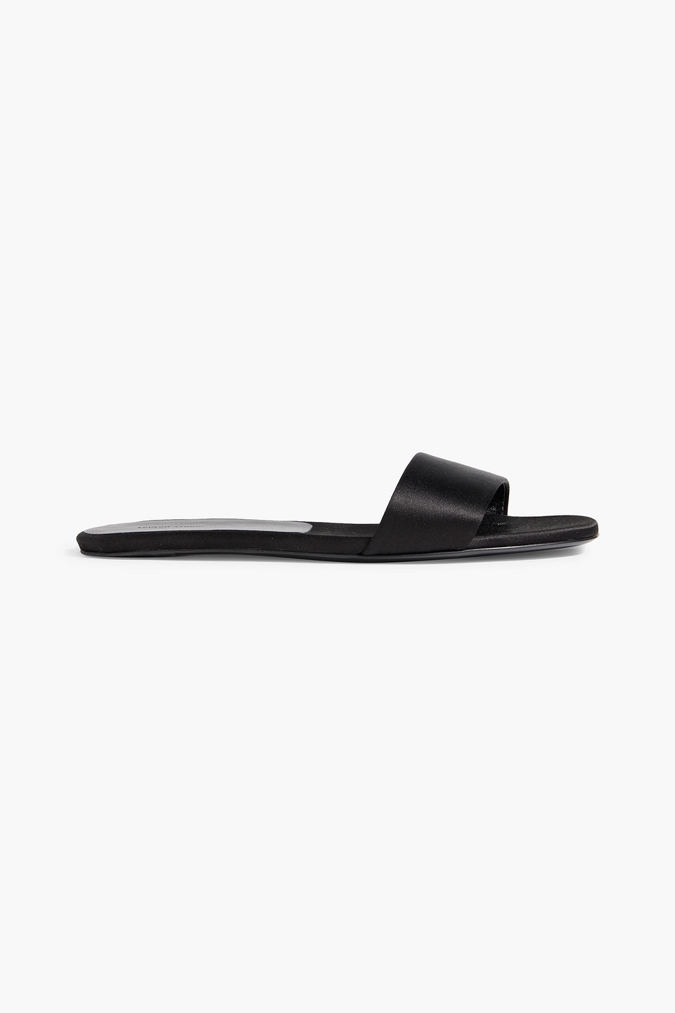 Loulou De Saison Stella Satin Slides In Black