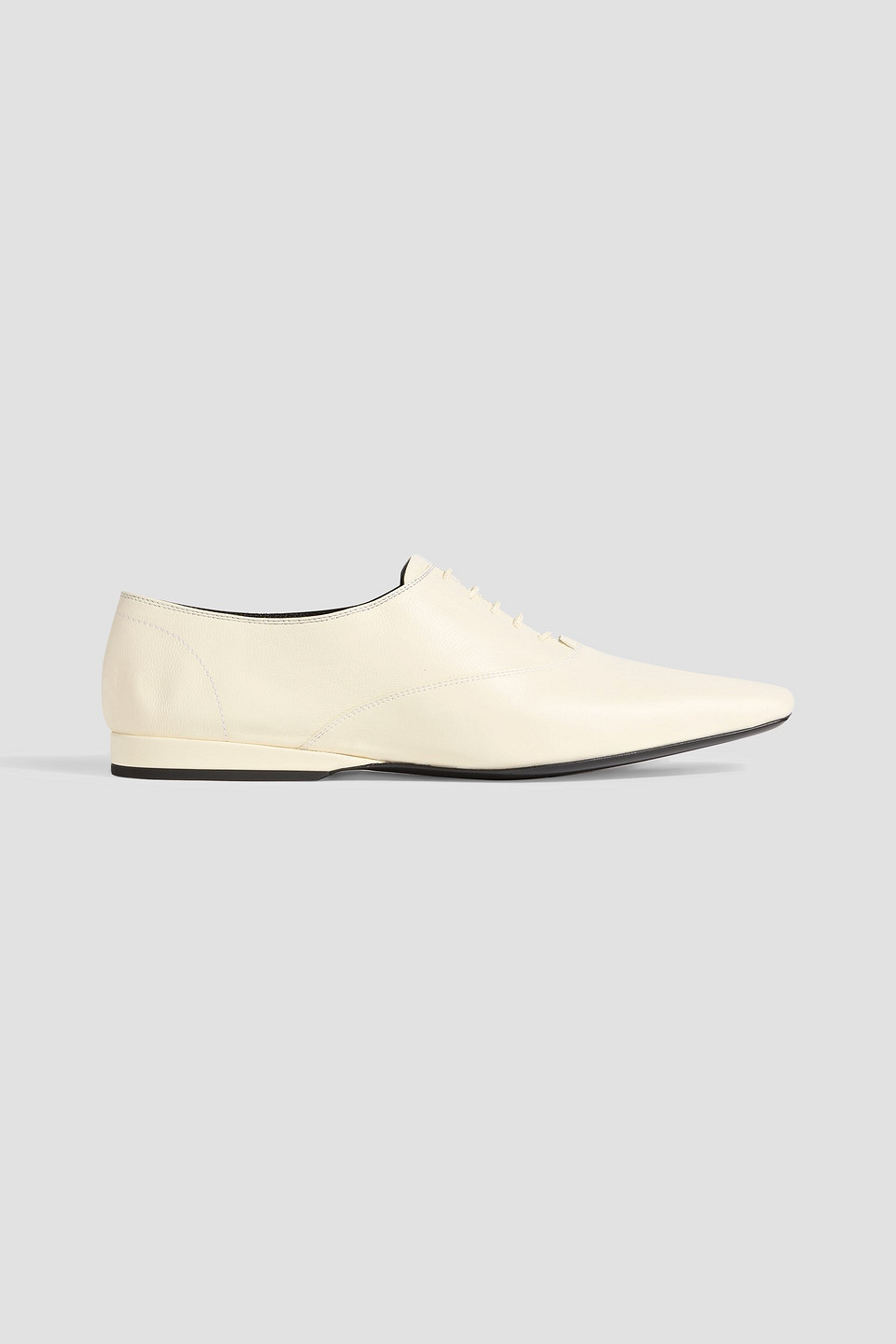 Loulou Studio Nora Leather Oxford Shoes In White