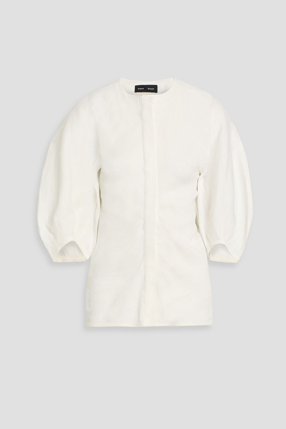 Proenza Schouler Reagan Linen-blend Twill Blouse In White