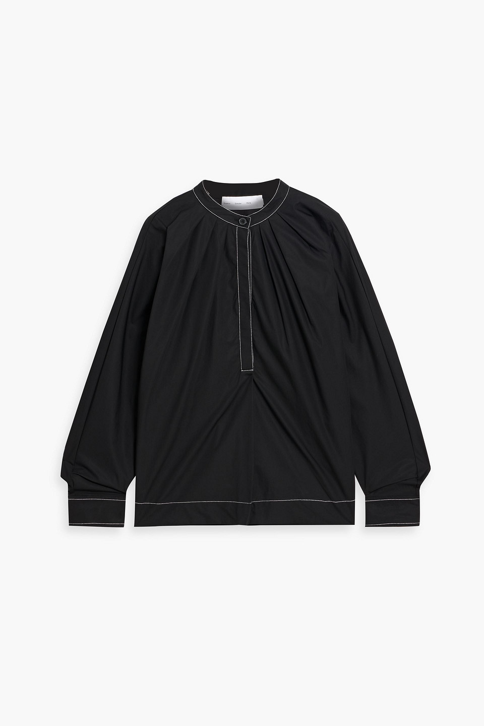 Proenza Schouler Carter Cotton-poplin Blouse In Black