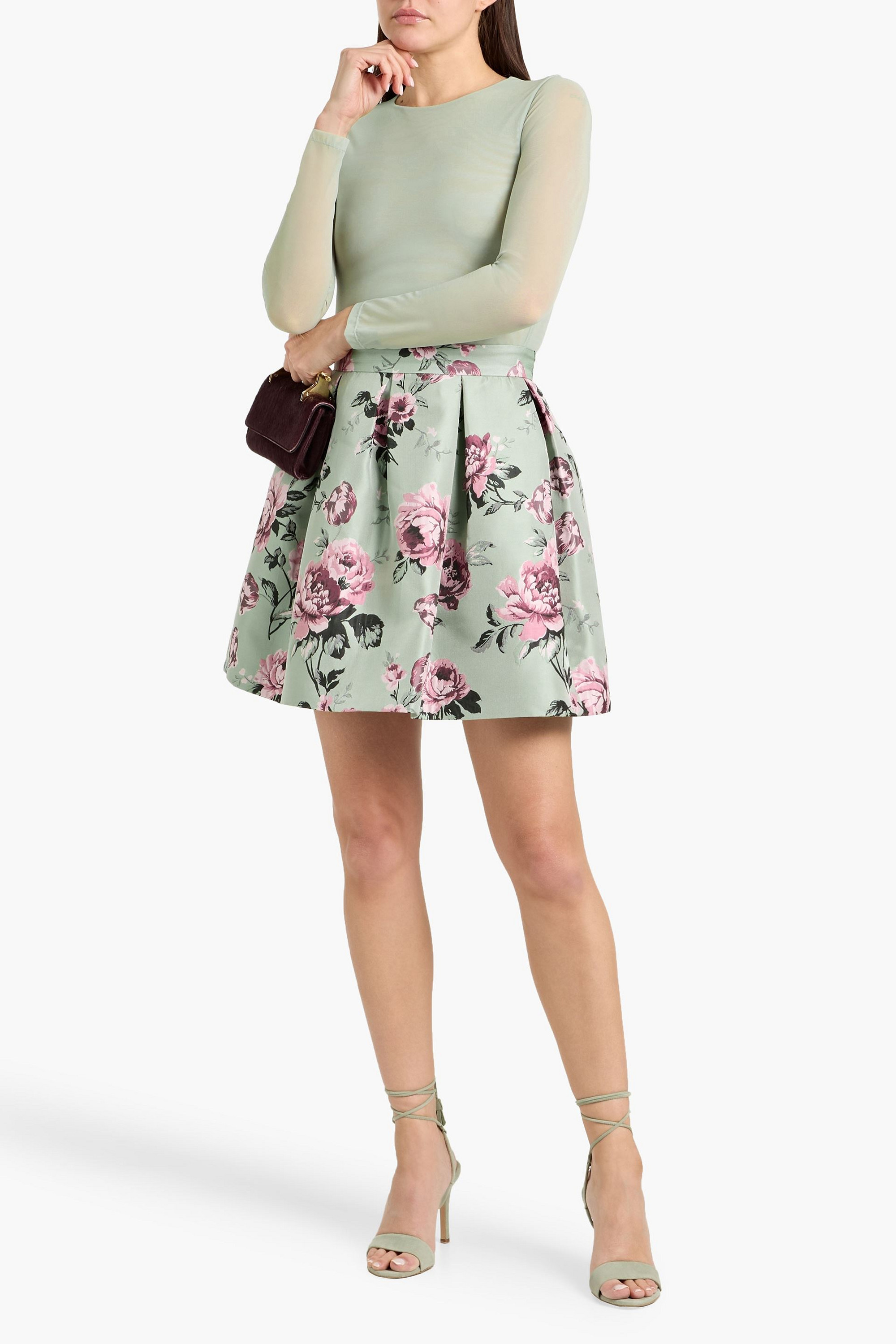 chara mini dress CHARA MINI DRESS in MORNINGSIDE FLORAL PISTACHIO