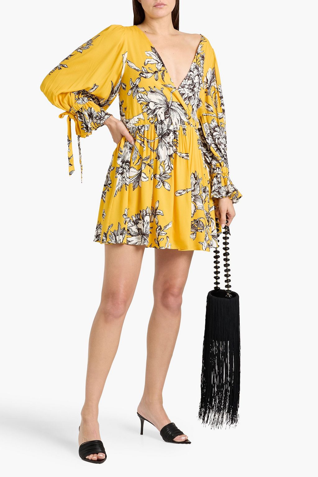 chinese dress ladies Caroline Appliqué Short Sleeve Midi Dress