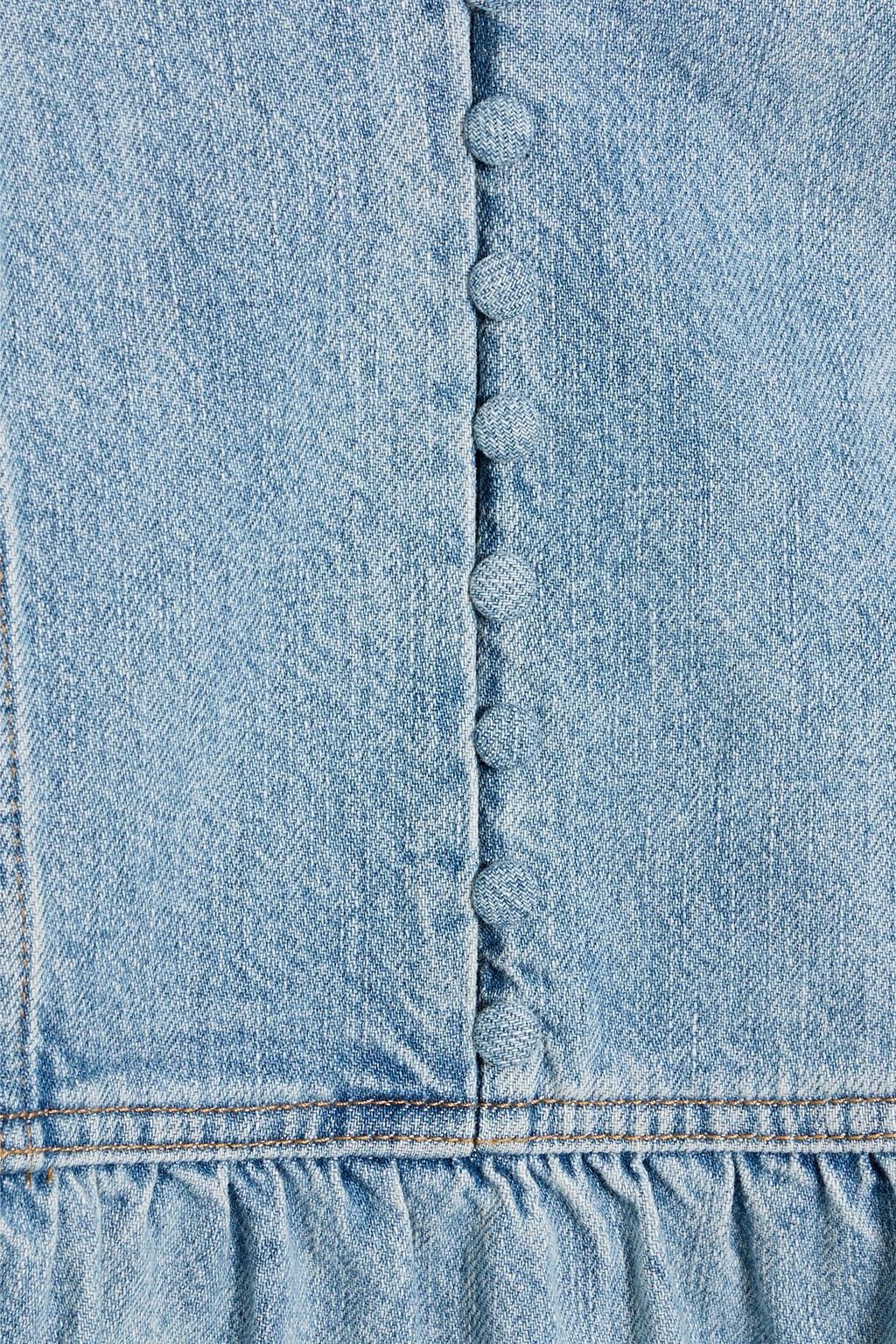 ALICE + OLIVIA JEANS Shanti tiered denim mini dress | THE OUTNET