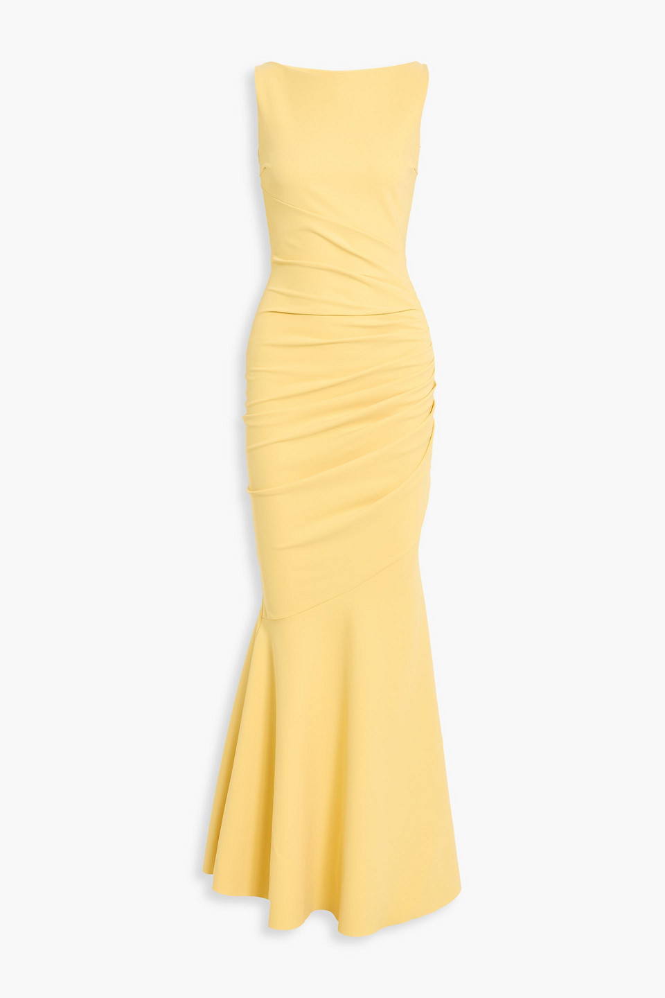 chiara boni la petite robe - hisato draped stretch-jersey gown - yellow - it 38