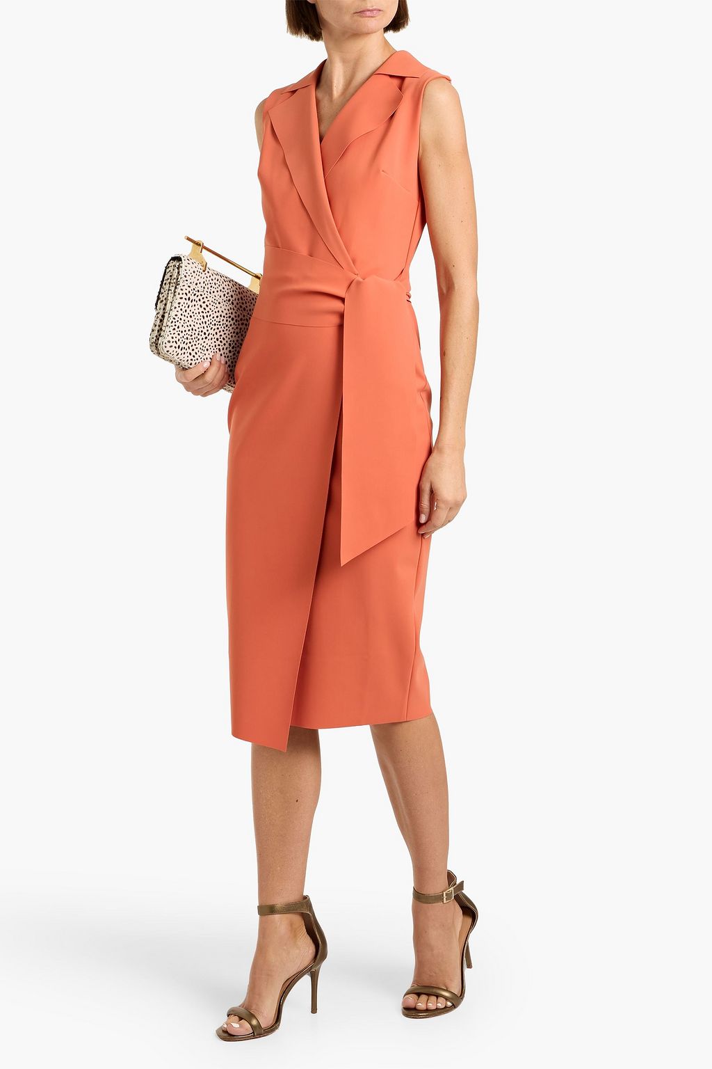 CHIARA BONI LA PETITE ROBE Silvera off-the-shoulder ruffled stretch-jersey midi  dress | THE OUTNET