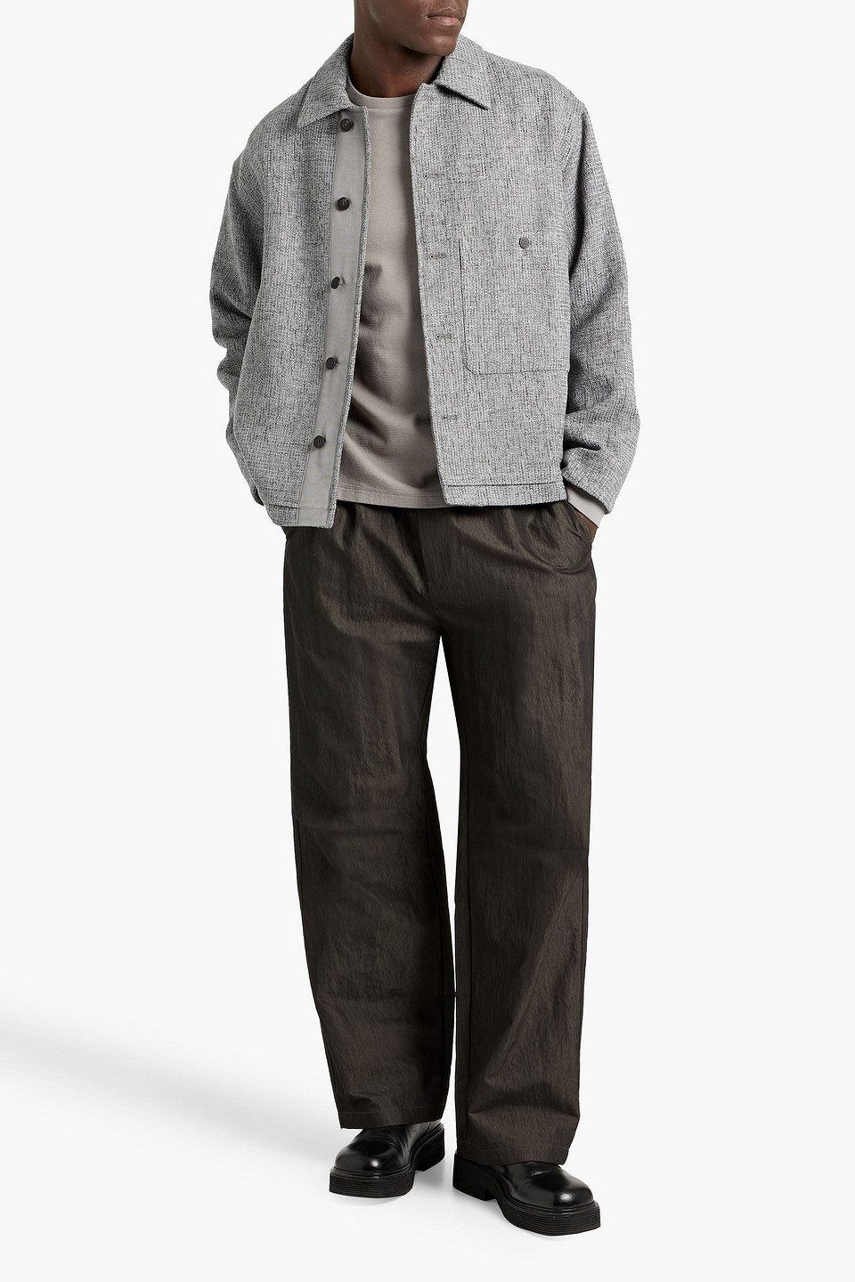  Le 17 Septembre - Twill Drawstring Pants - Gray - It 50 