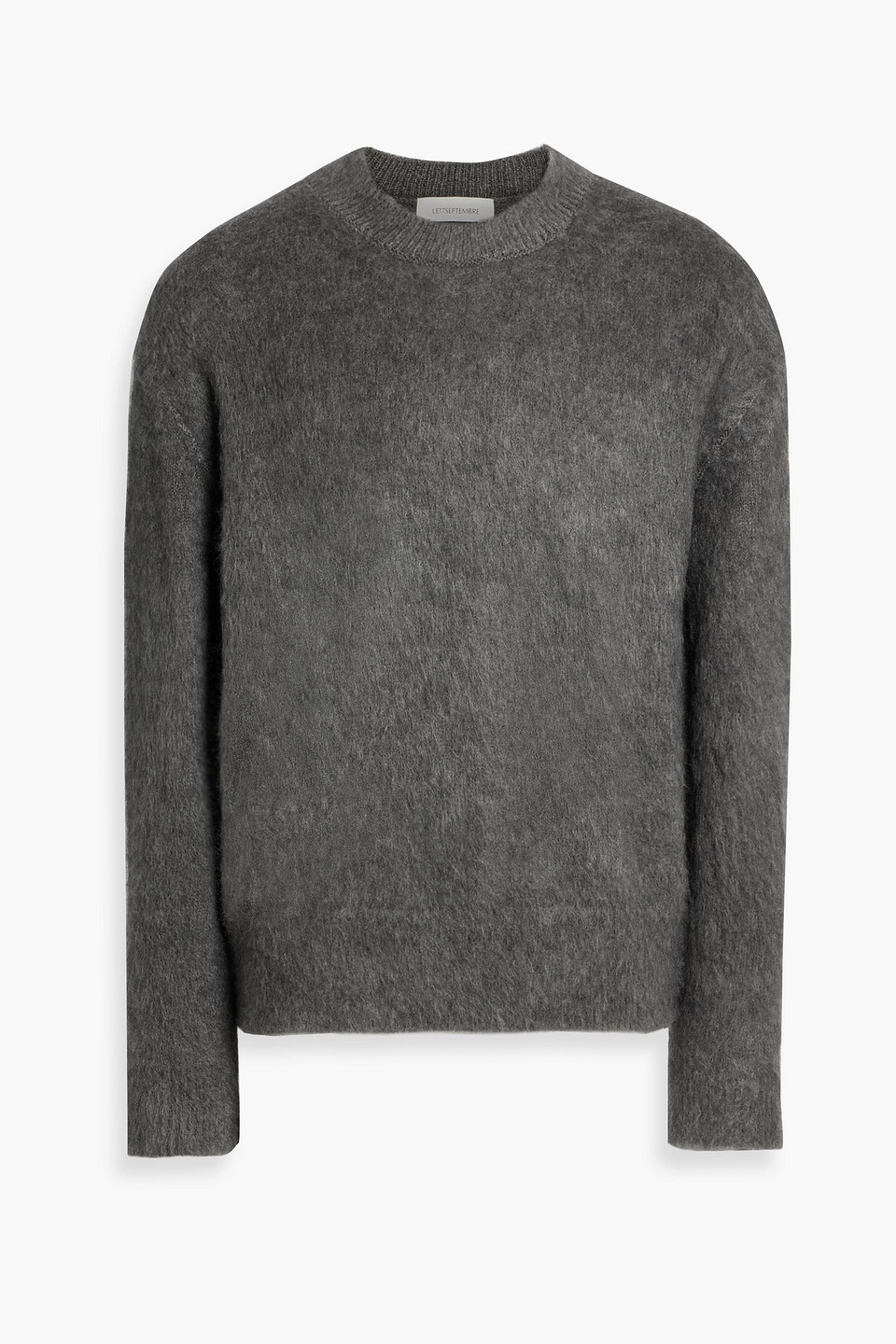 Le 17 Septembre Brushed Knitted Sweater In Gray