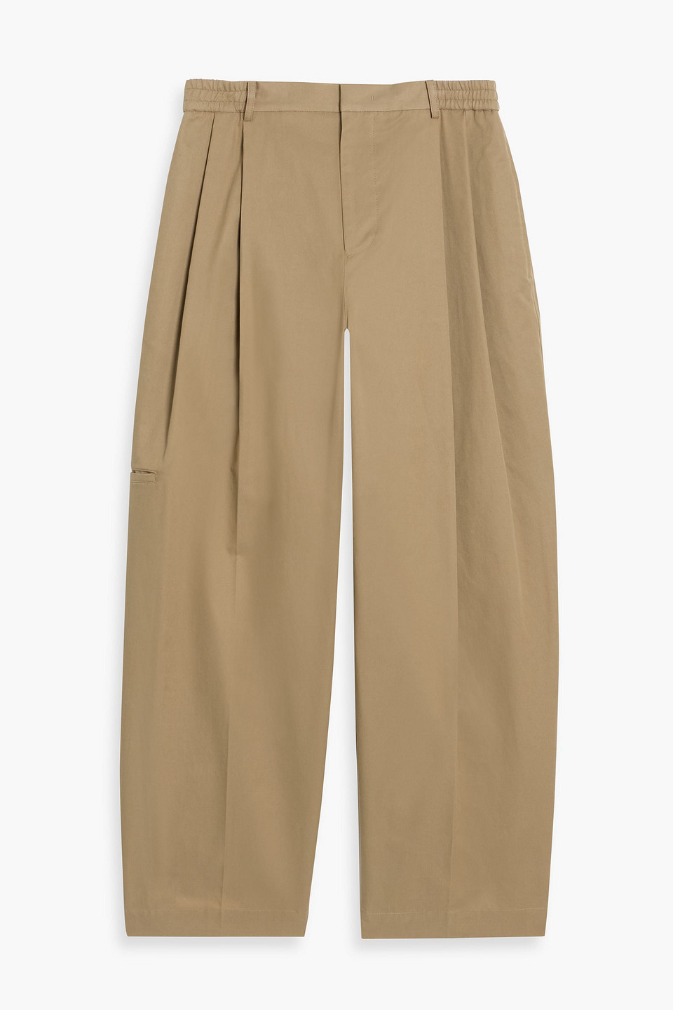 Le 17 Septembre Tapered Cotton-blend Twill Pants In Brown