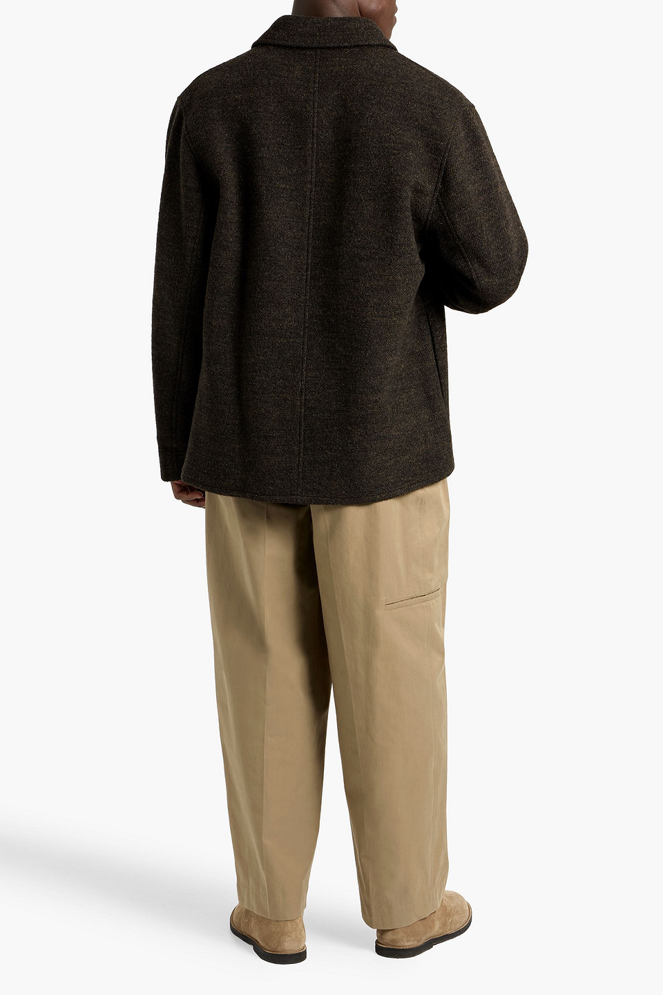  Le 17 Septembre - Wool-blend Bouclé Overshirt - Green - It 46 