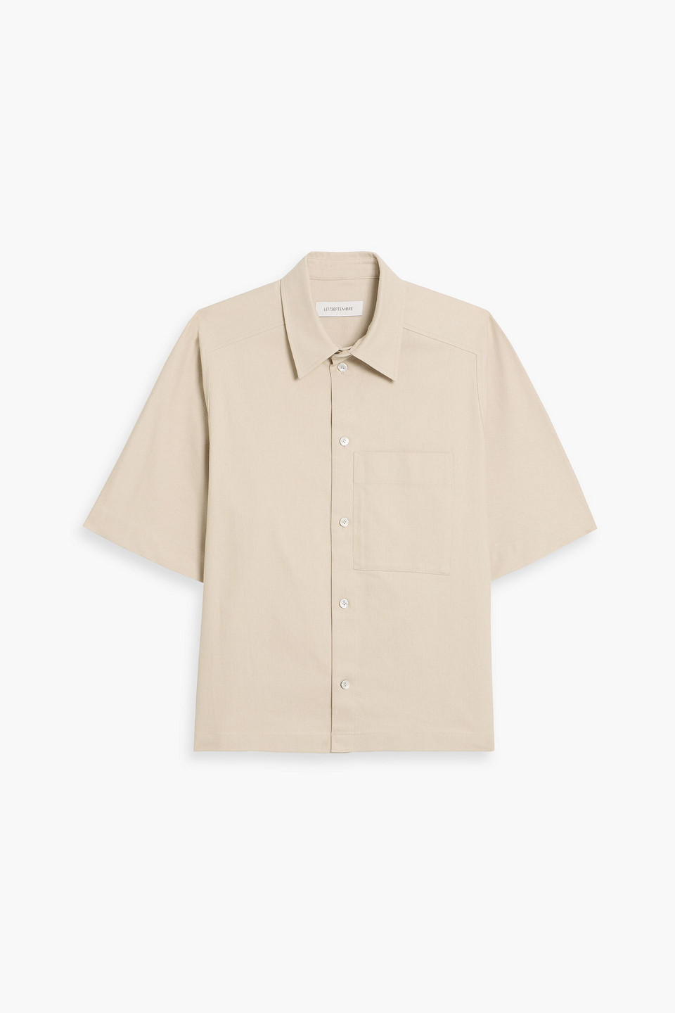 Le 17 Septembre Cotton-blend Canvas Shirt In Neutral