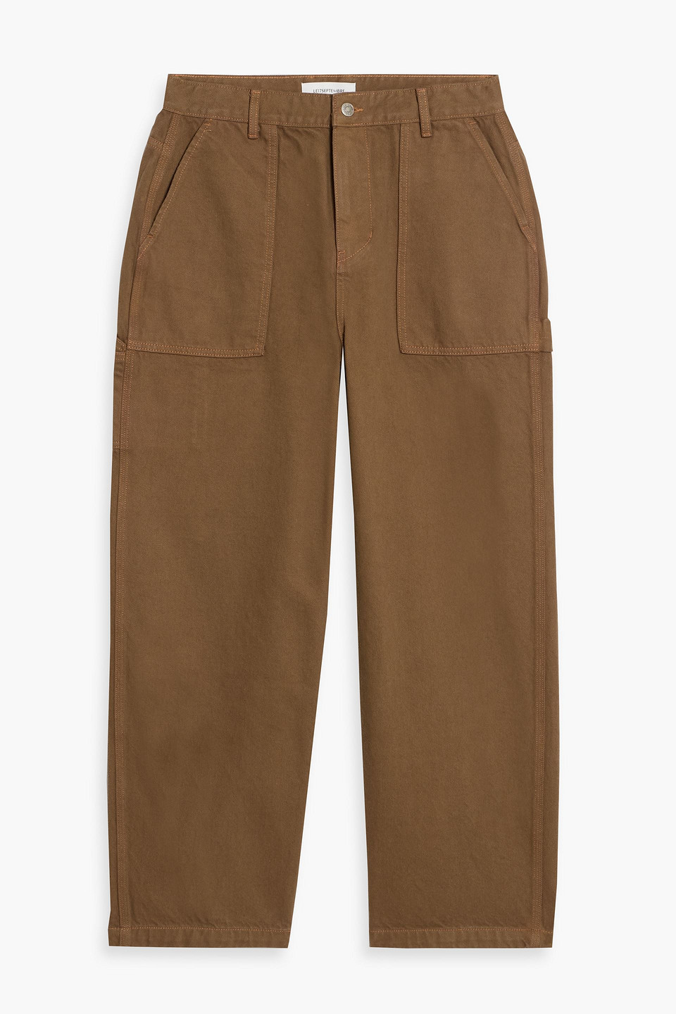 Le 17 Septembre Tapered Denim Jeans In Brown