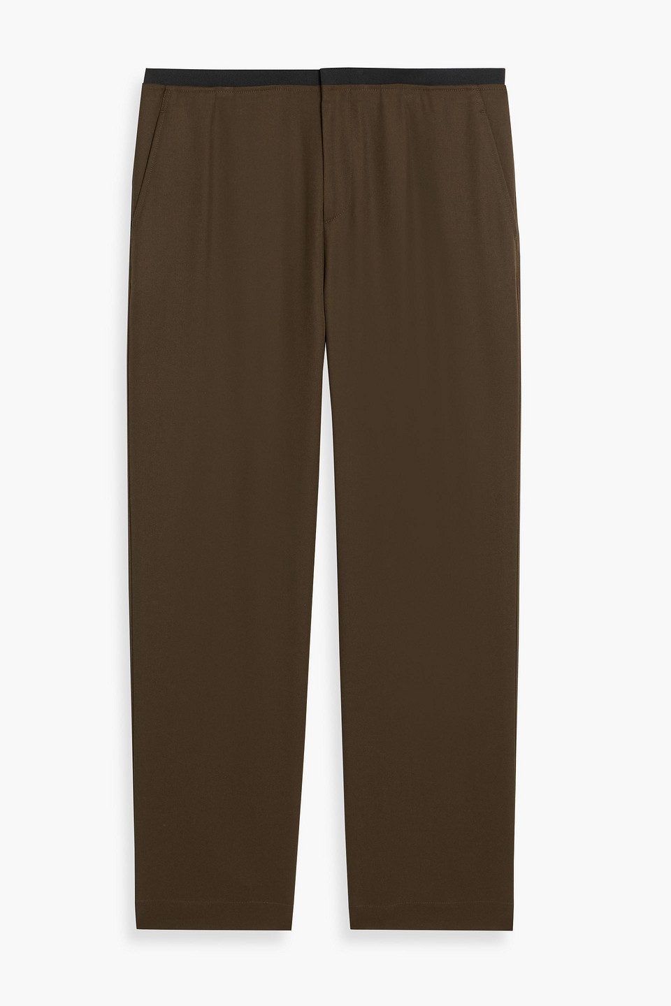 Le 17 Septembre Tapered Wool-blend Twill Pants In Brown