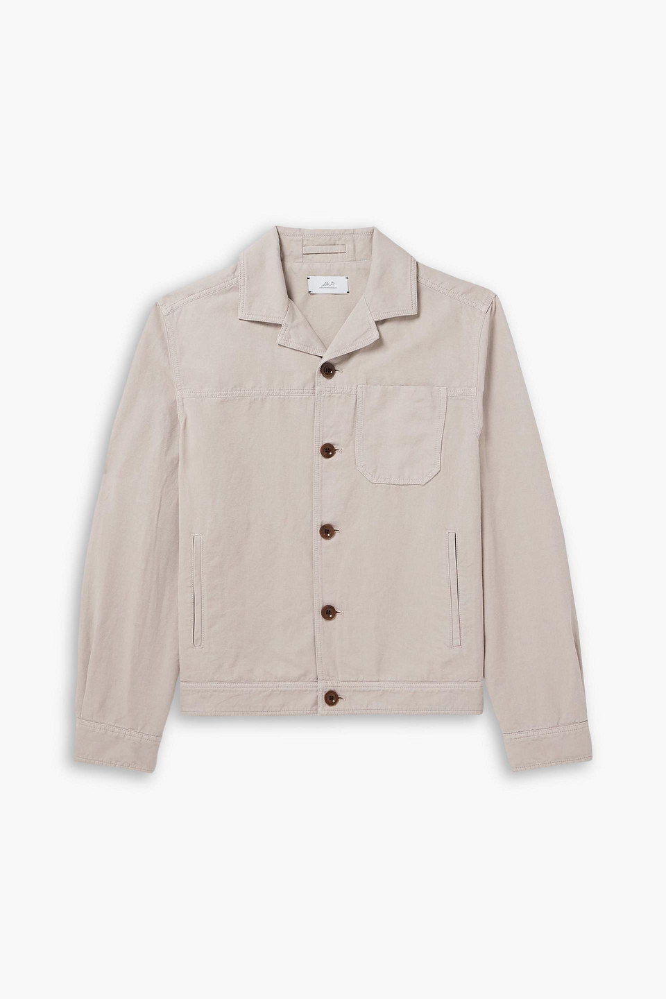 mr p. - cotton and linen-blend jacket - gray - l