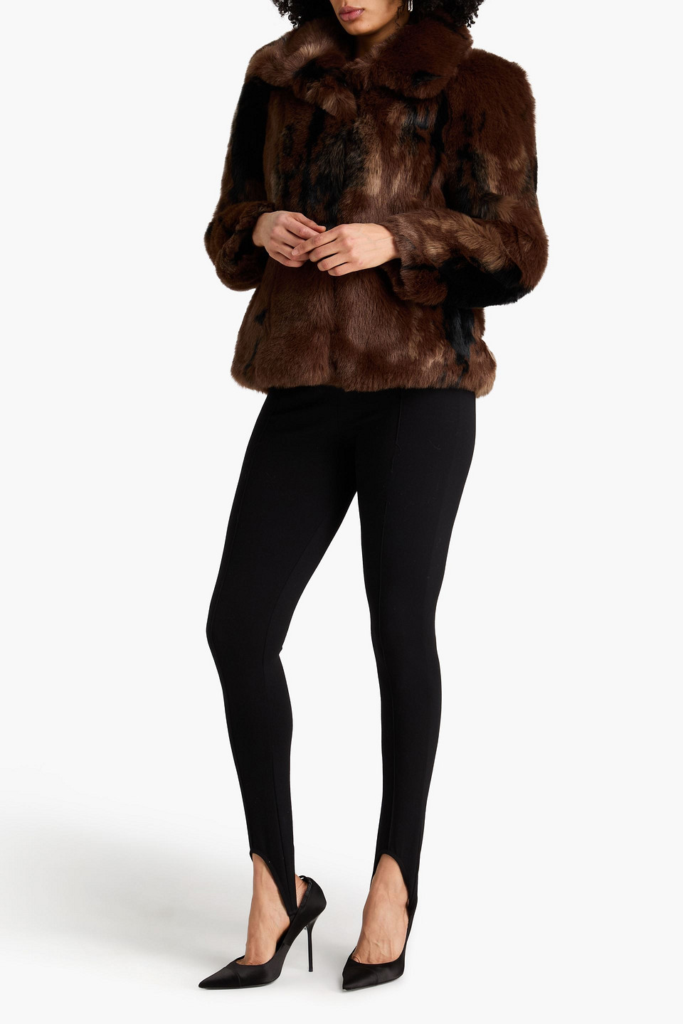  Victoria Beckham - Plüschjacke - Braun - Uk 12 